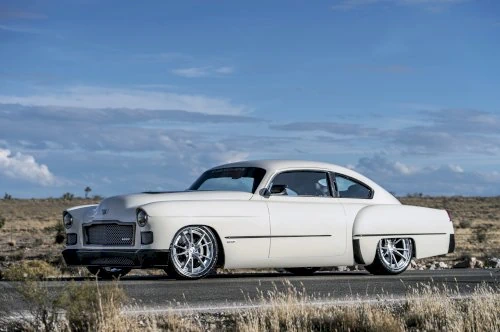 The Madam V is a 1948 Cadillac Fastback Series done by The Ringbrothers
