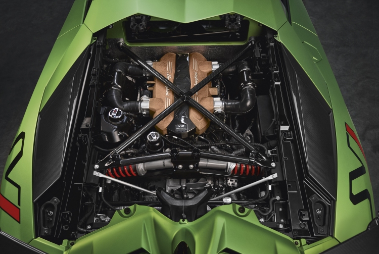 The Lamborghini V12 - The flagship engine with ample performance and emotion. Photo by Automobili Lamborghini S.p.A.