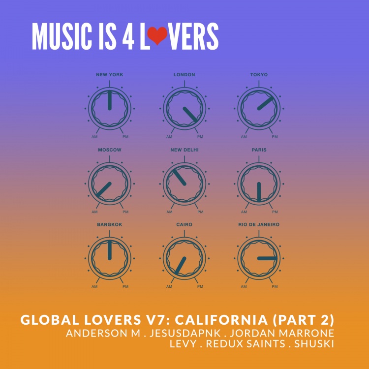 Global Lovers V7: California - Part 2 by Music is 4 Lovers. Art by Music Is 4 Lovers
