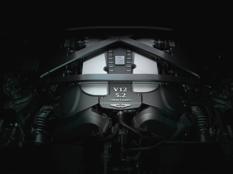 The beating heart of the Aston Martin V12 Vantage