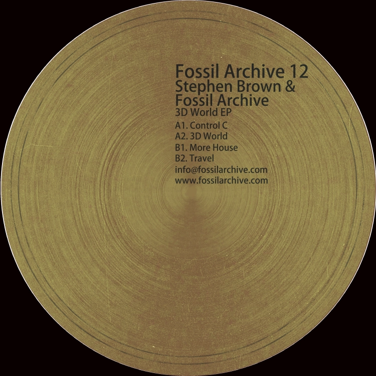 3D World EP by Stephen Brown & Fossil Archive. Art by Fossil Archive